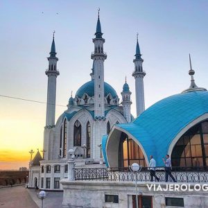 ATARDECERES POR EL MUNDO - HORA DORADA - MESQUITA KUL SHARIF EN EL KREMLIN DE KAZAN, RUSIA - ISLAM - MUSULMAN