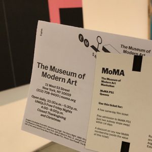 Boleto de entrada al museo MOMA de Nueva York